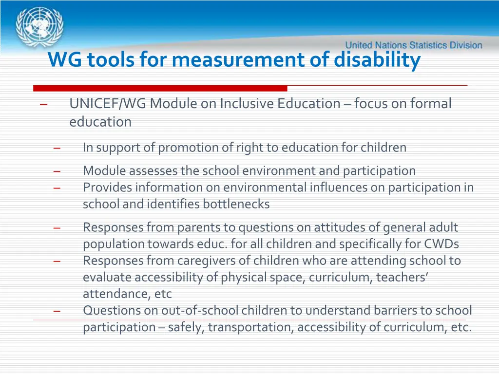 wg tools for measurement of disability 4