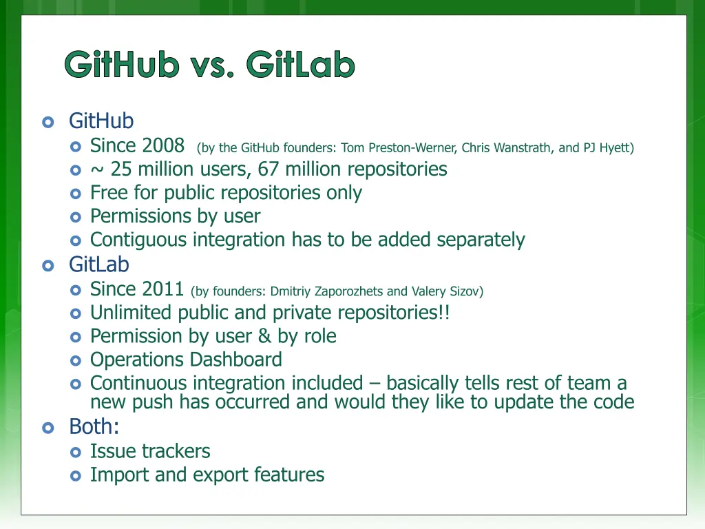 github vs gitlab 1