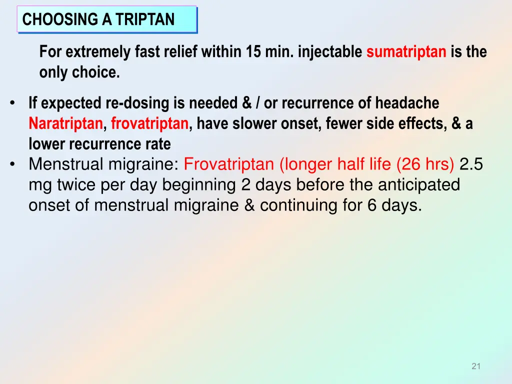 choosing a triptan 1
