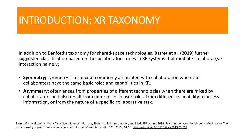 introduction xr taxonomy introduction xr taxonomy