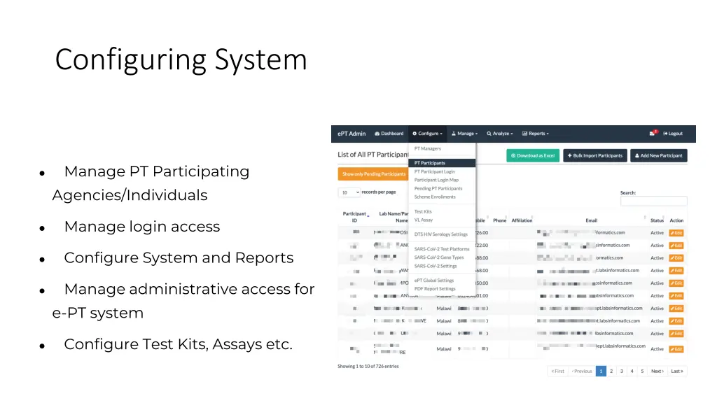 configuring system