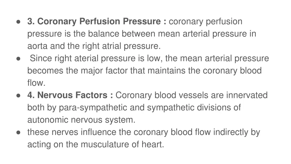 3 coronary perfusion pressure coronary perfusion