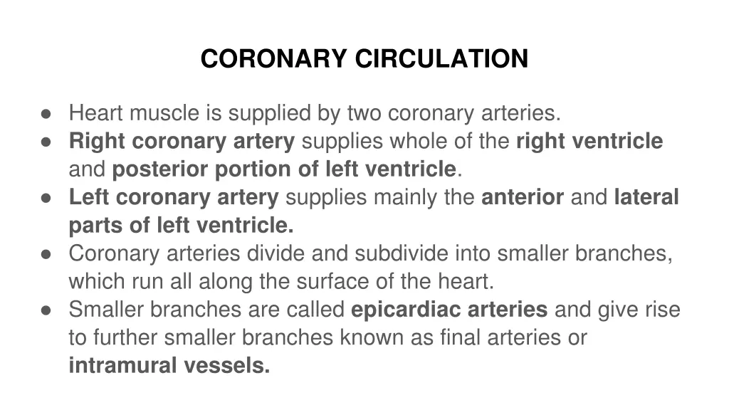 coronary circulation 1