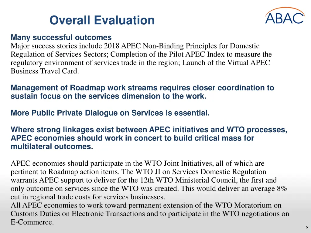 overall evaluation