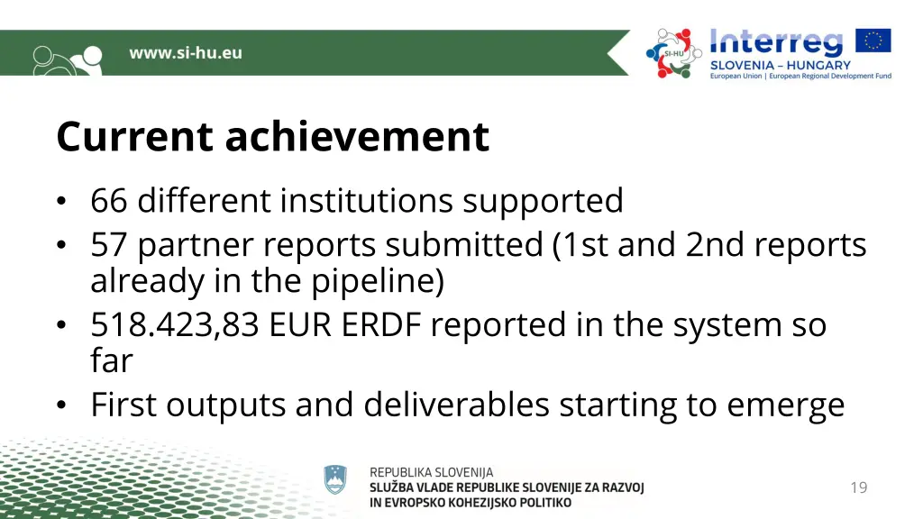 current achievement 66 different institutions