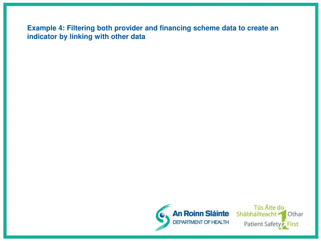 example 4 filtering both provider and financing