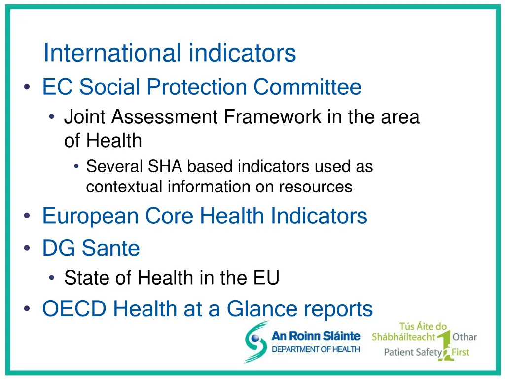 international indicators ec social protection