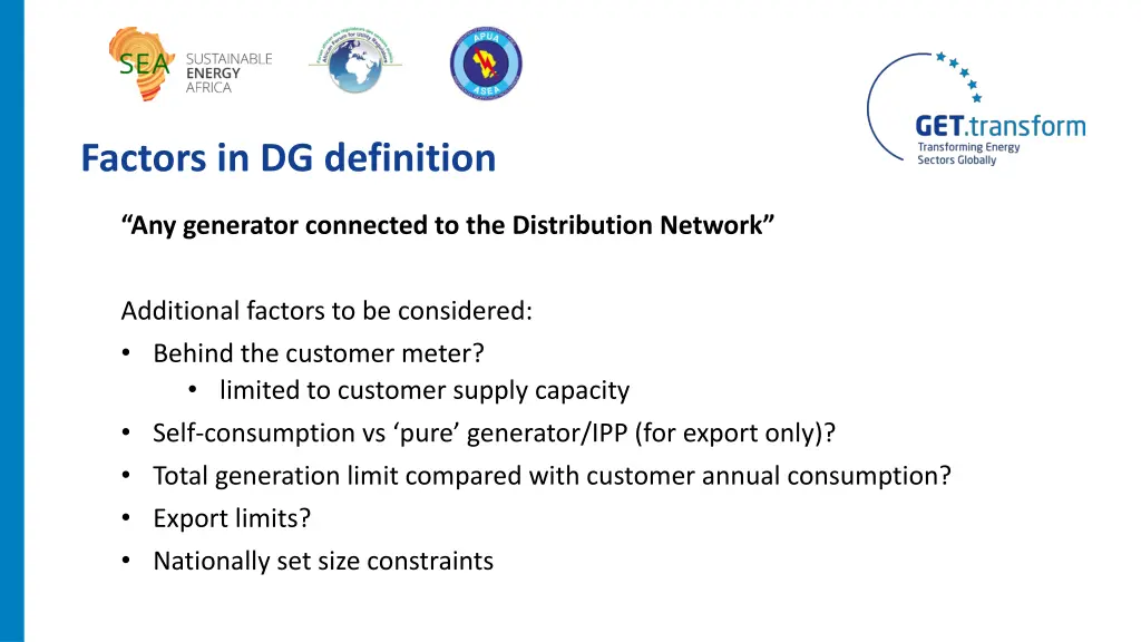 factors in dg definition