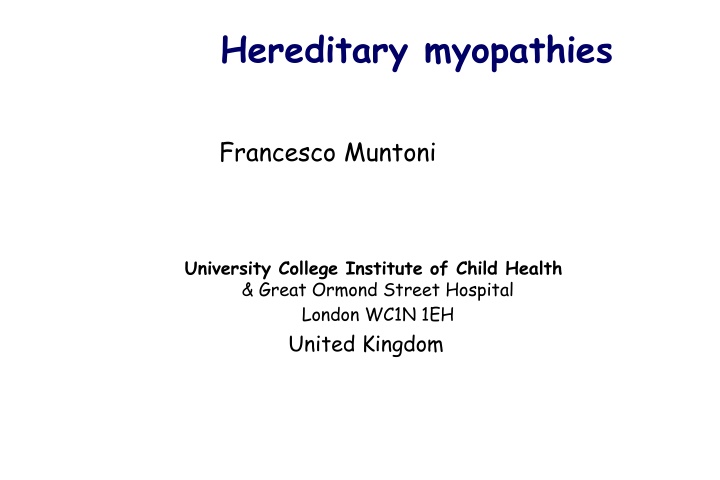 hereditary myopathies