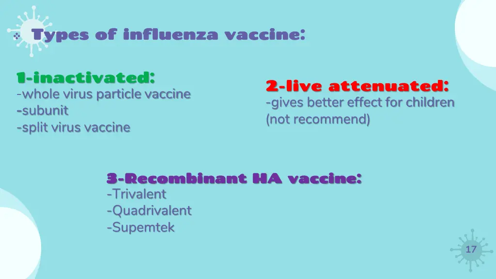 types of influenza vaccine types of influenza