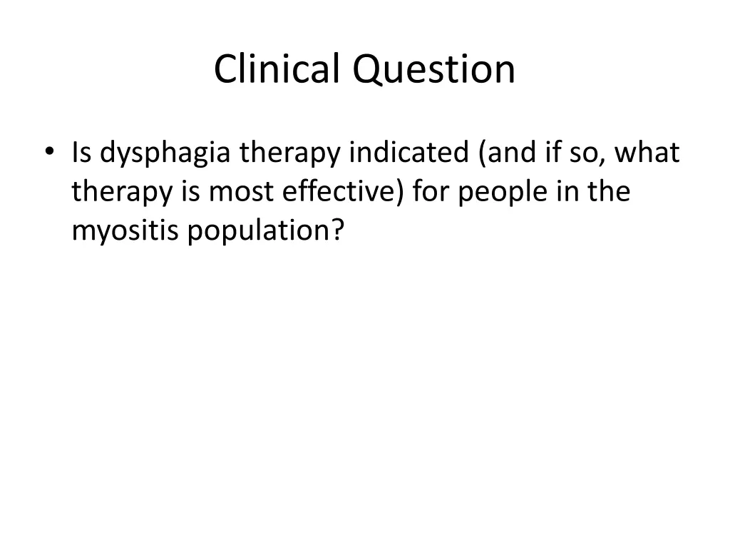 clinical question