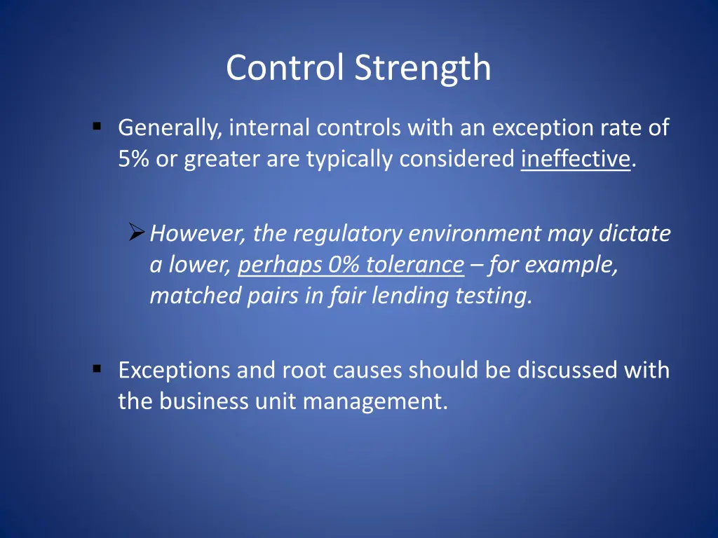 control strength