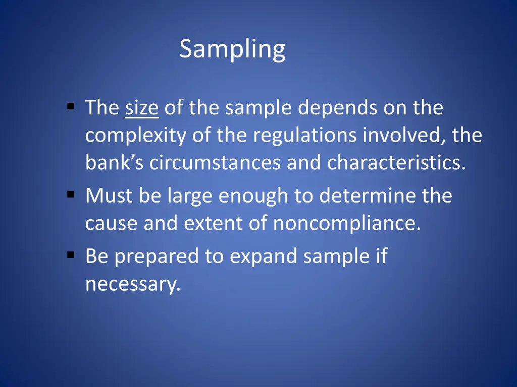 sampling 1