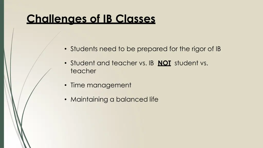 challenges of ib classes