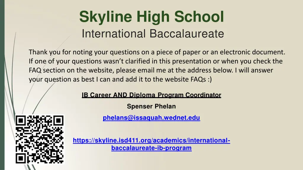 skyline high school international baccalaureate
