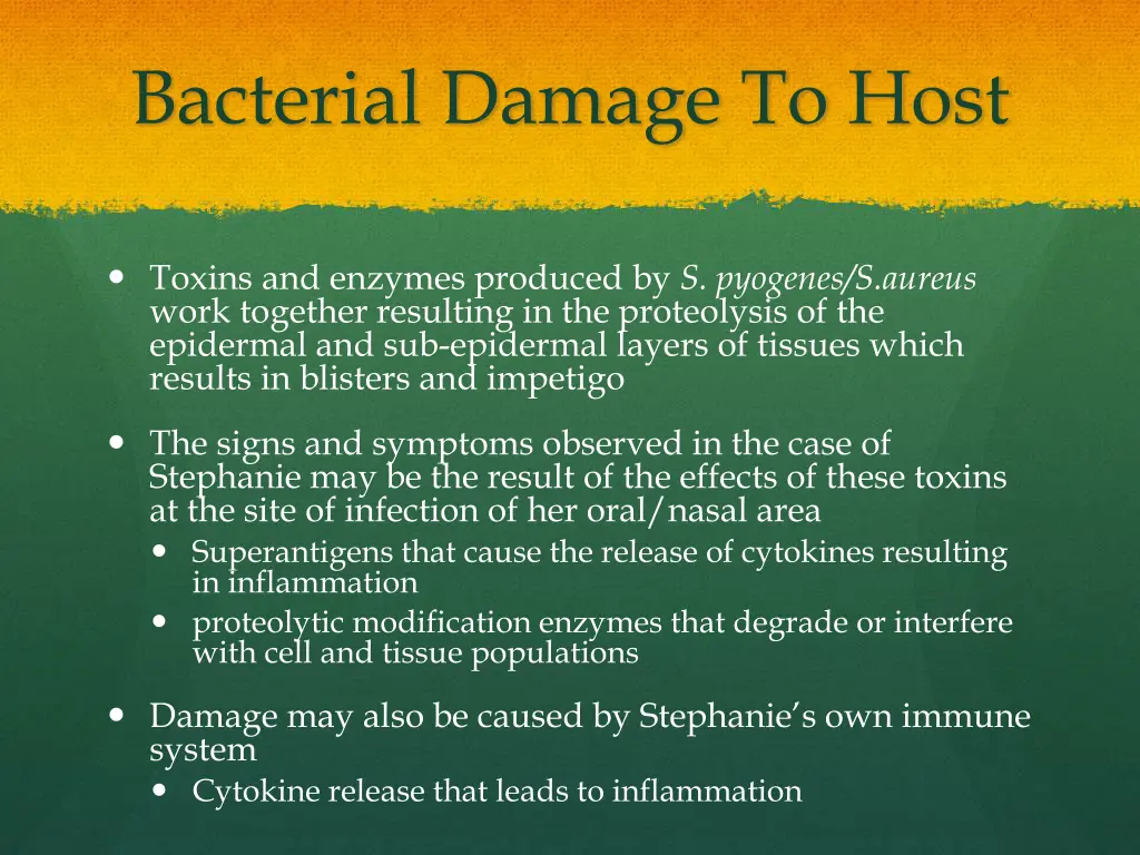 bacterial damage to host 4