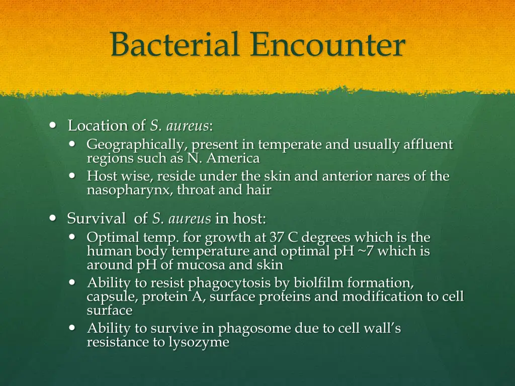 bacterial encounter 1