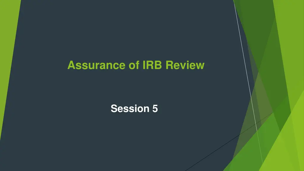 assurance of irb review