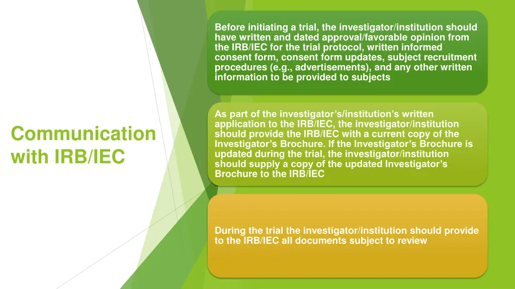 before initiating a trial the investigator