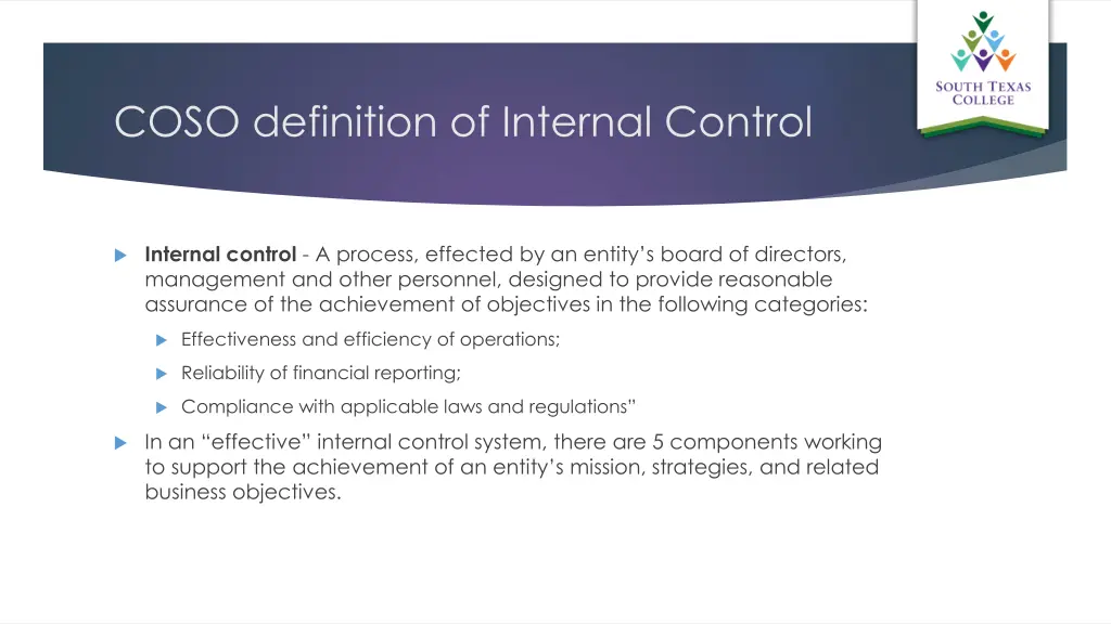 coso definition of internal control