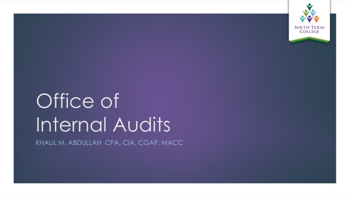 office of internal audits khalil m abdullah