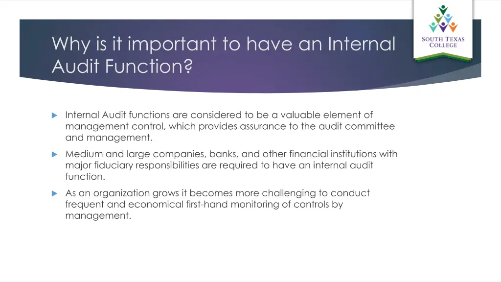 why is it important to have an internal audit