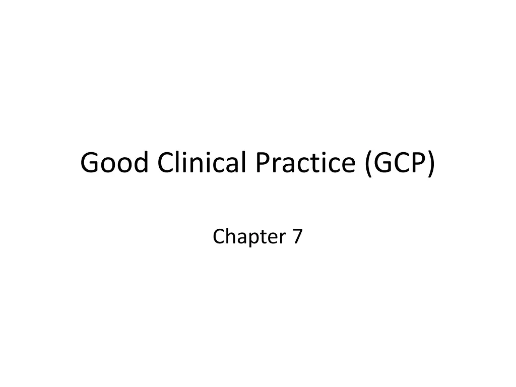 good clinical practice gcp