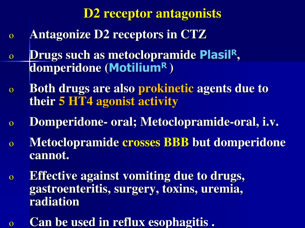 d2 receptor antagonists antagonize d2 receptors
