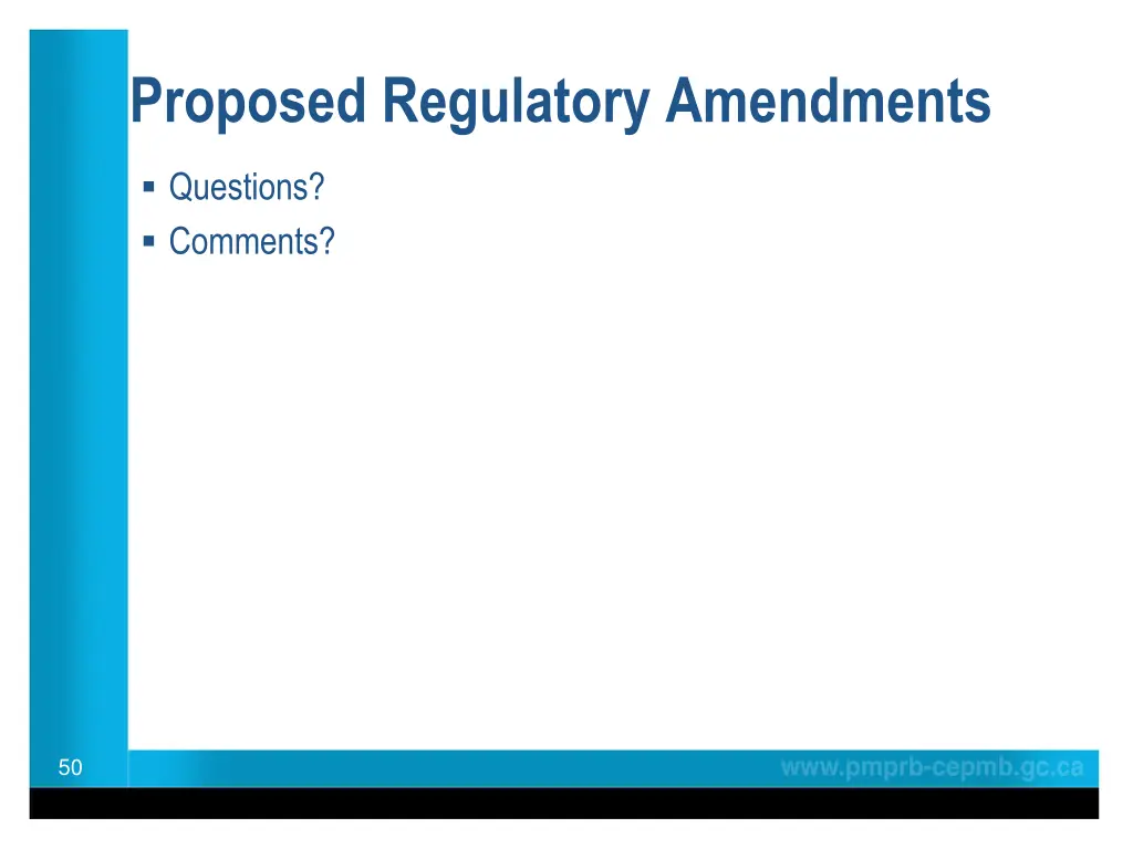 proposed regulatory amendments 1