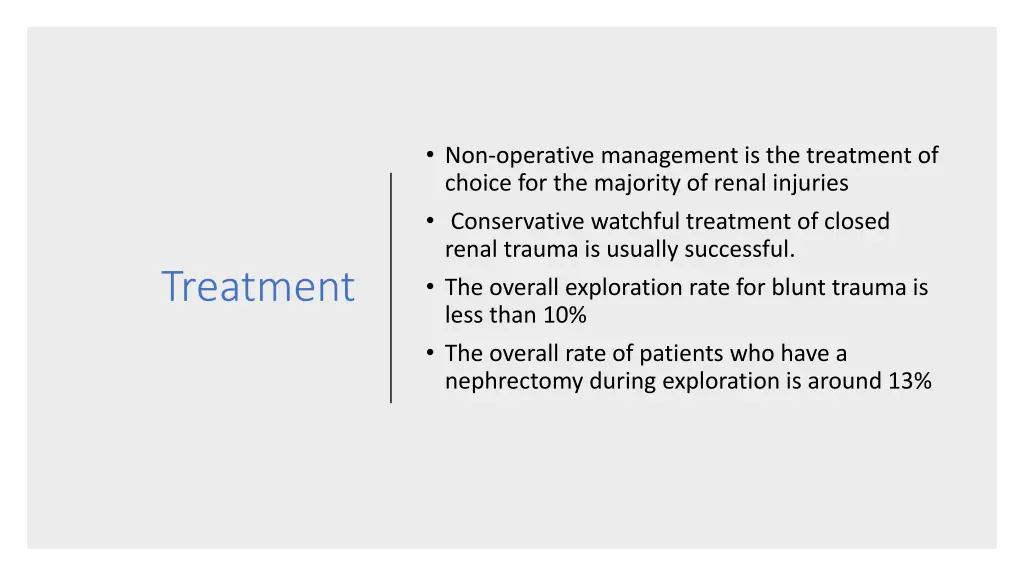 non operative management is the treatment