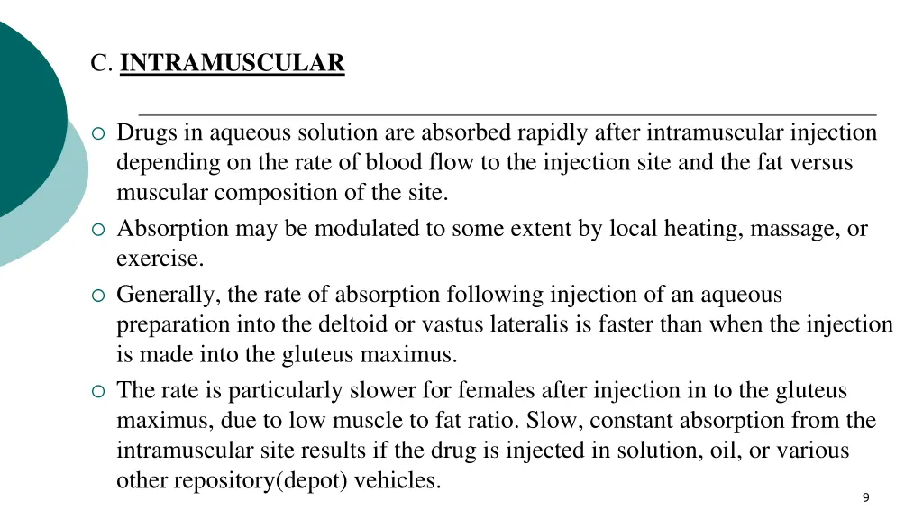 c intramuscular