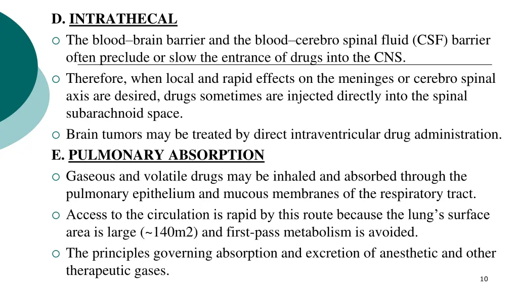 d intrathecal the blood brain barrier