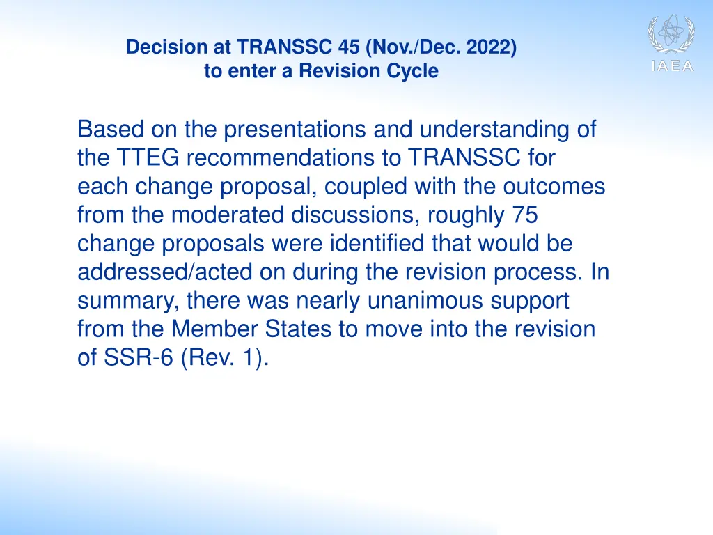 decision at transsc 45 nov dec 2022 to enter