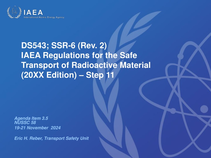 ds543 ssr 6 rev 2 iaea regulations for the safe
