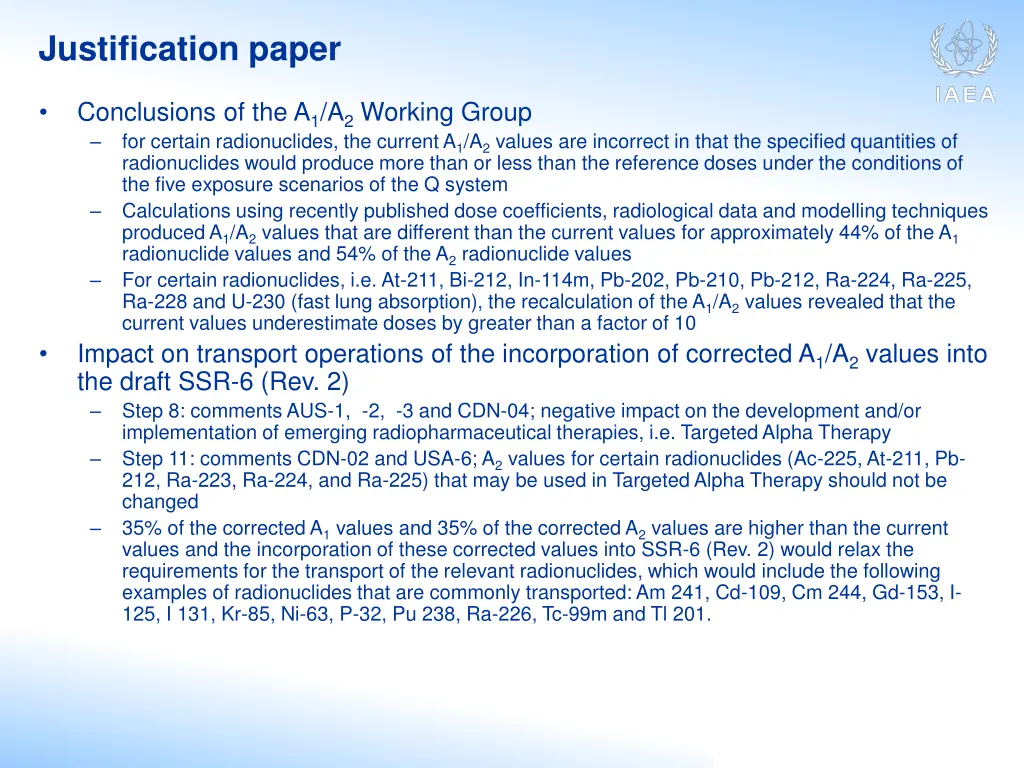 justification paper