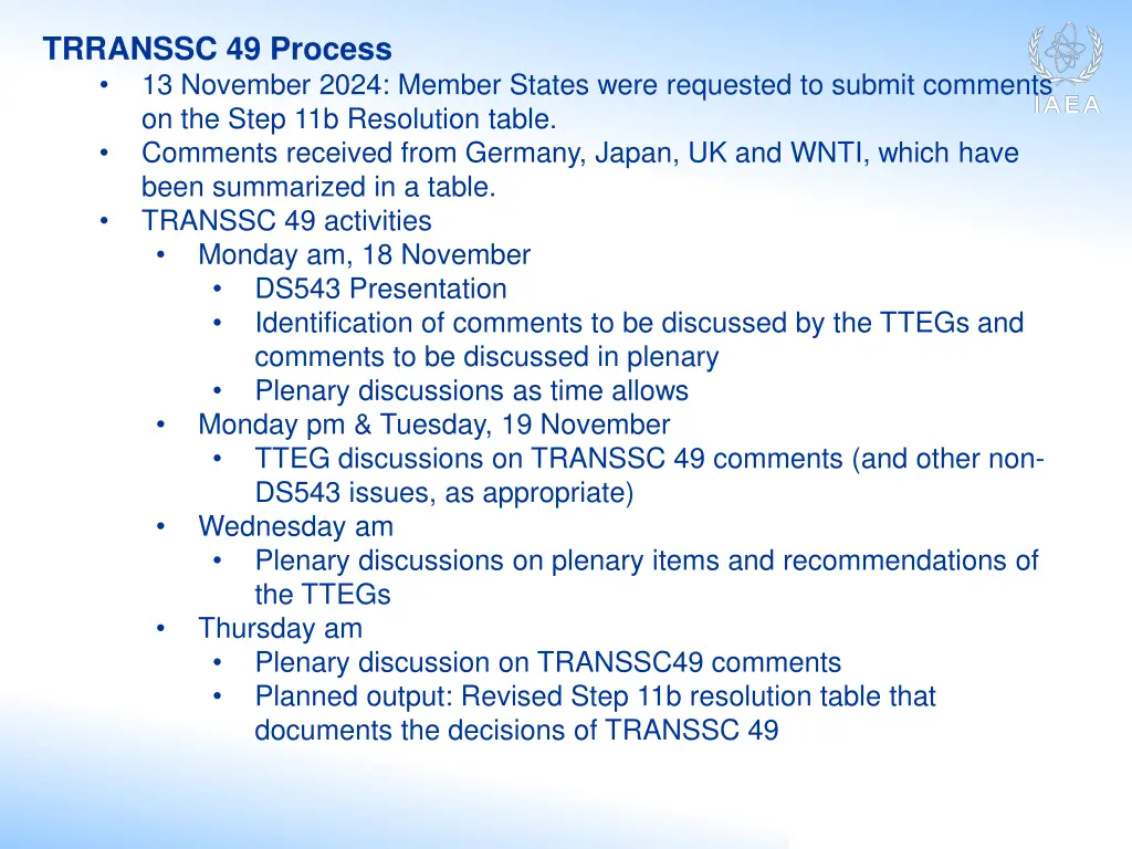 trranssc 49 process 13 november 2024 member