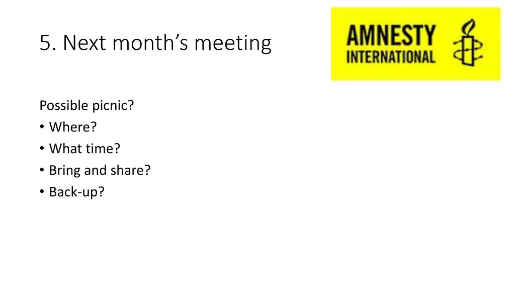 5 next month s meeting