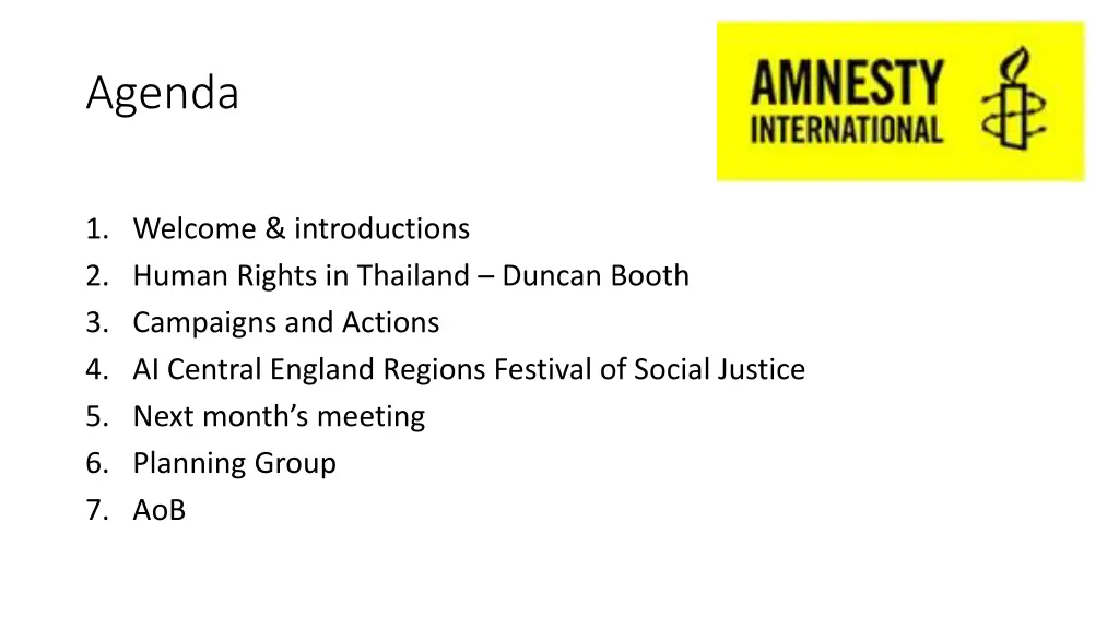 agenda