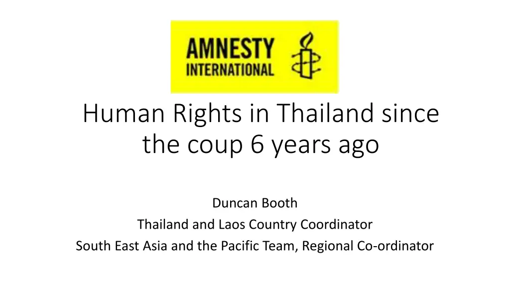 human rights in thailand since the coup 6 years