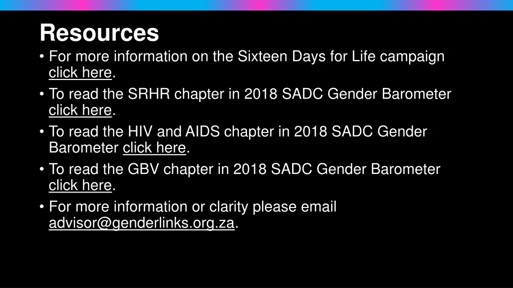 resources for more information on the sixteen