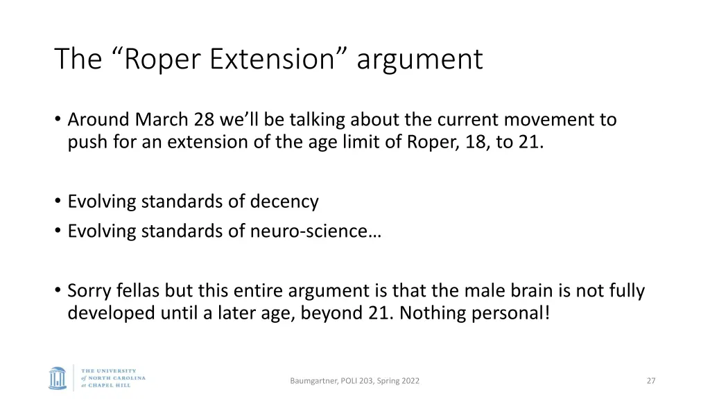 the roper extension argument