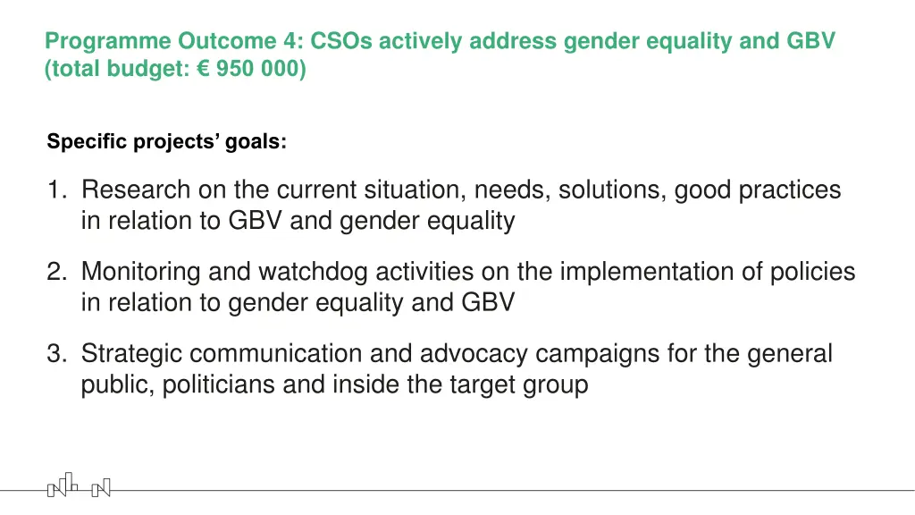 programme outcome 4 csos actively address gender