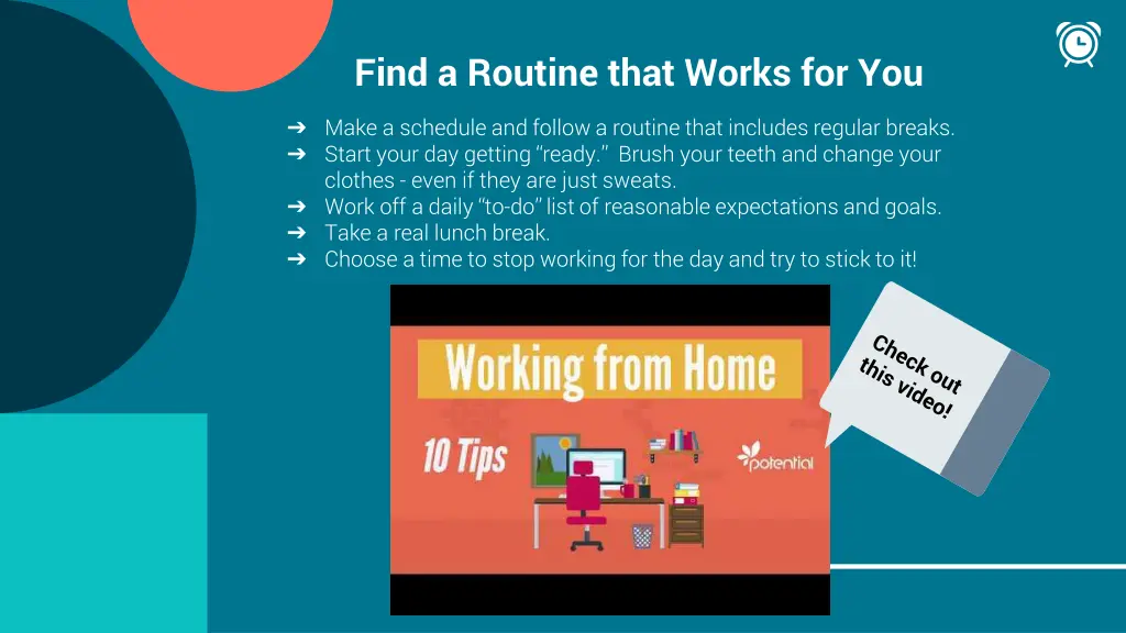 find a routine that works for you