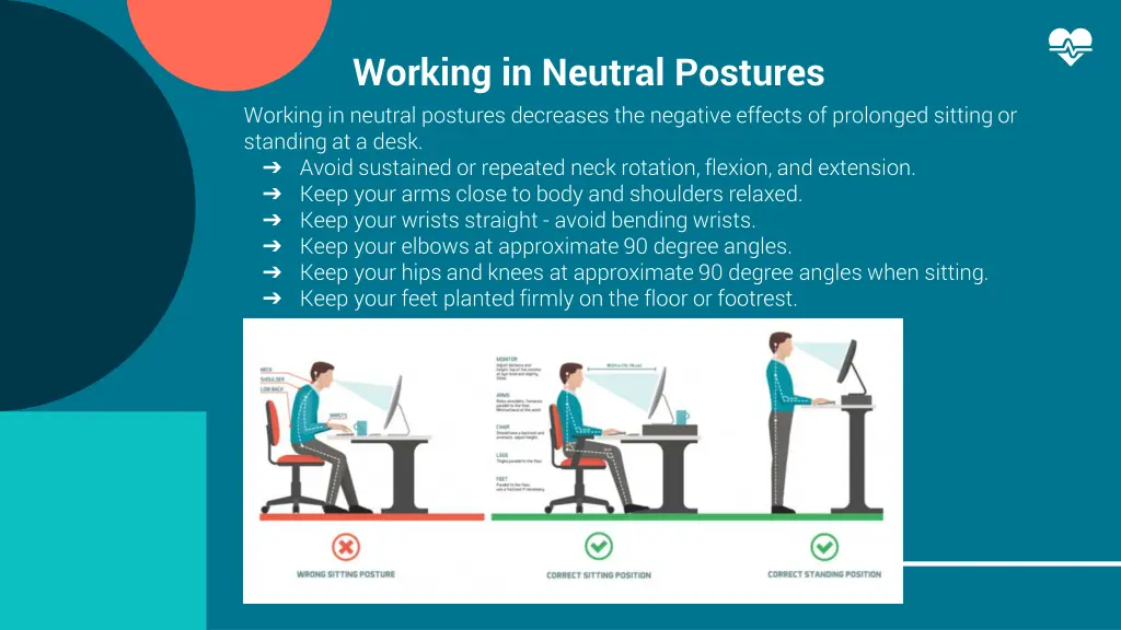 working in neutral postures working in neutral
