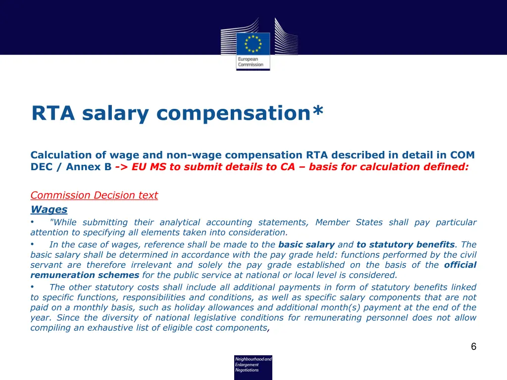 rta salary compensation