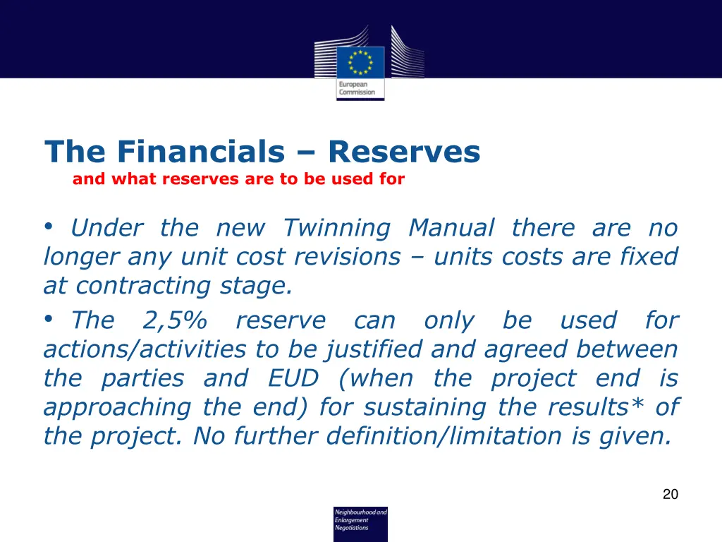 the financials reserves and what reserves