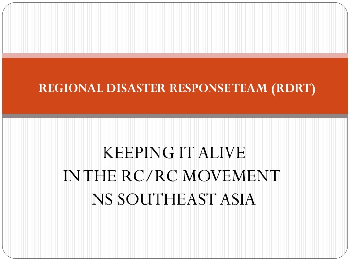 regional disaster response team rdrt