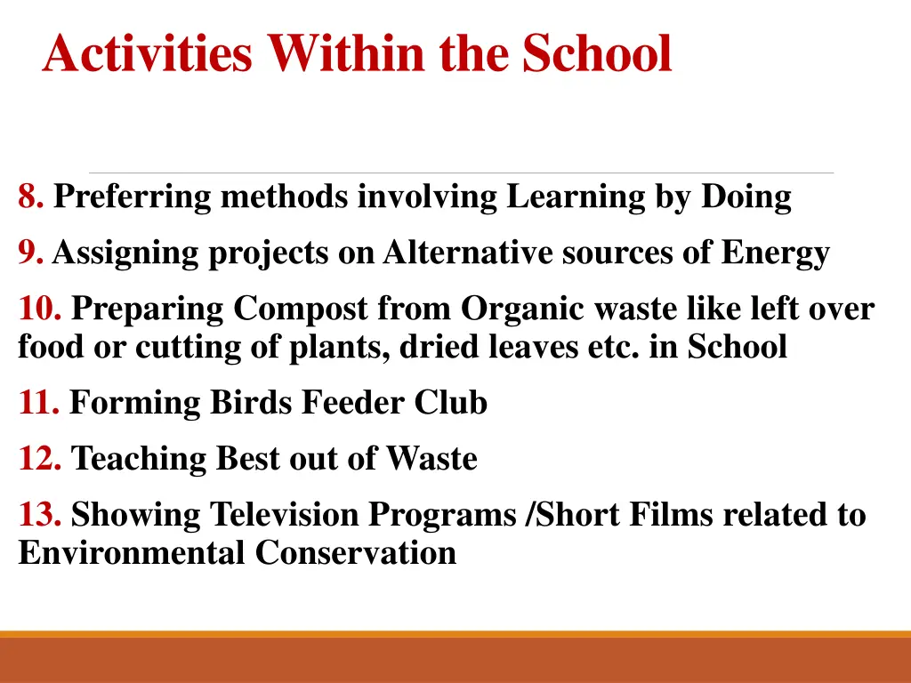 activities within the school 1