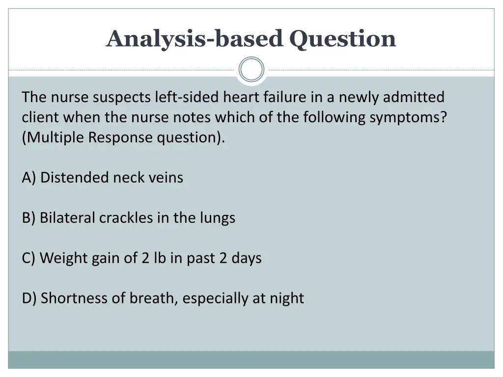 analysis based question