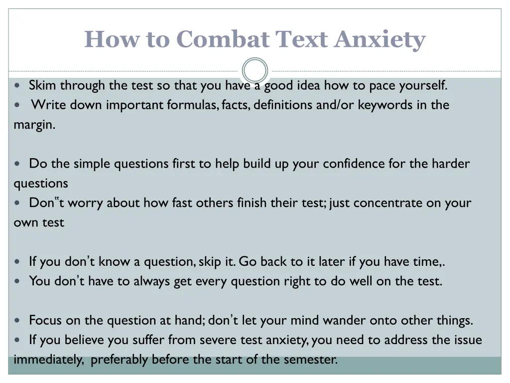 how to combat text anxiety 1